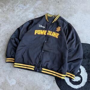 Y2K Vintage Disneyland Powerline Tour Bomber Satin Jacket